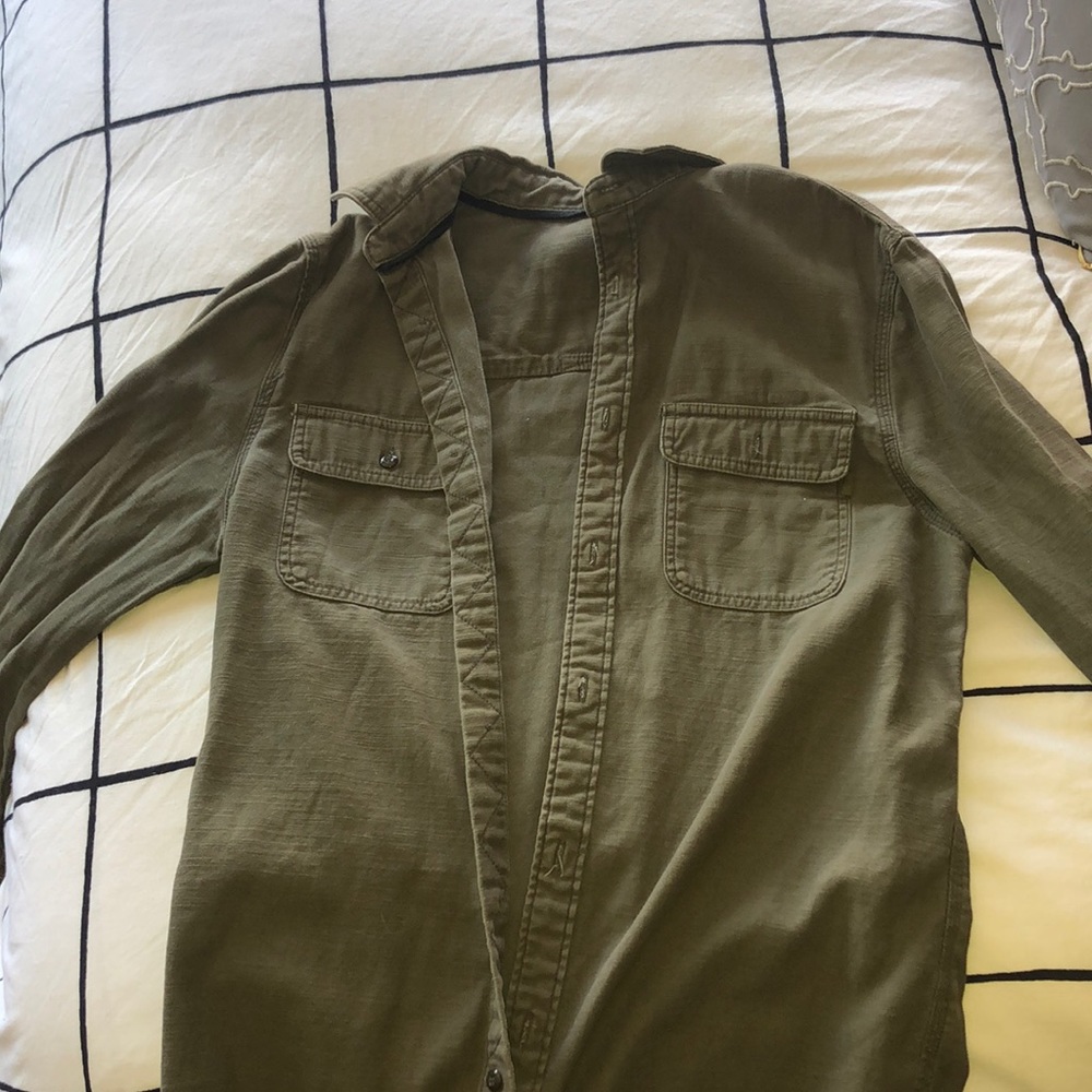 h&m olive green flannel/jacket.
